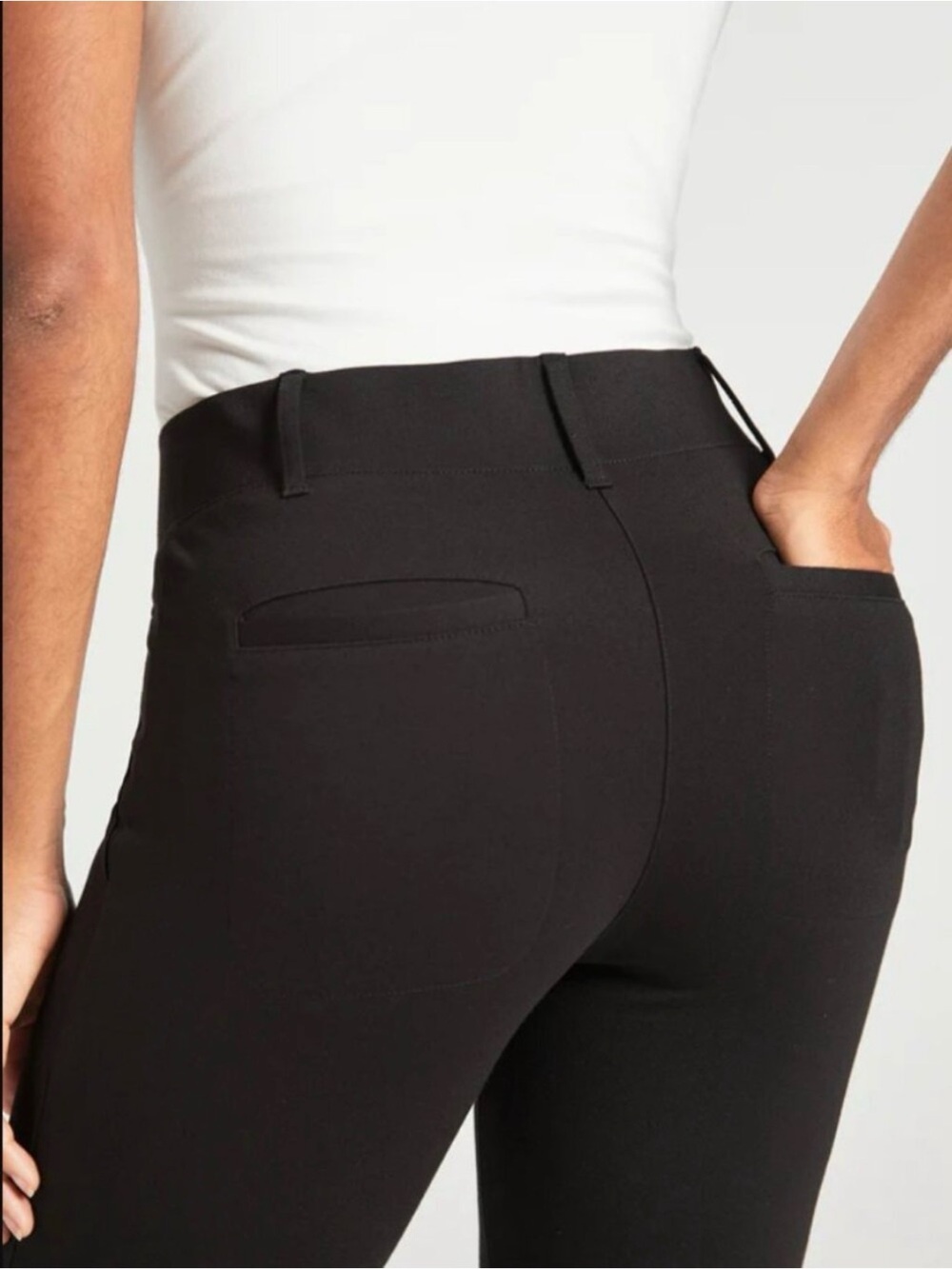 New Betabrand Black Bootcut Two Pocket Dress Pant Yoga Pants Medium Petite